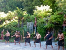 ROTORUA, NEW ZEALAND - December 2014- Maori warriors perform Haka dance . Royalty Free Stock Photo ROTORUA, NEW ZEALAND - December 2014- Maori warriors perform Haka dance . Royalty Free Stock Photo