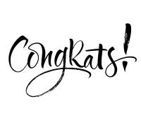 Rotulação de Congrats ilustração do vetor Rotulação de Congrats ilustração do vetor