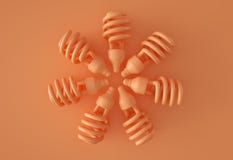 Roue des ampoules oranges illustration de vecteur Roue des ampoules oranges illustration de vecteur