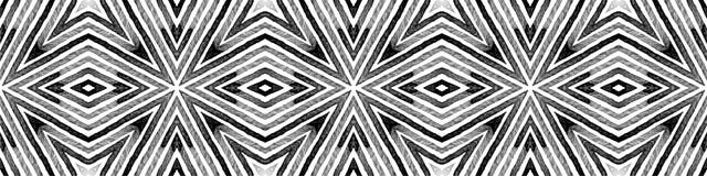 Rouleau sans couture noir et blanc fonc? de fronti?re Geome illustration stock Rouleau sans couture noir et blanc fonc? de fronti?re Geome illustration stock