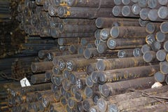 Round billet rods Royalty Free Stock Photos Round billet rods Royalty Free Stock Photos