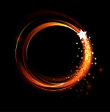 Round fiery banner stock illustration Round fiery banner stock illustration