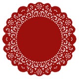 Lace Doily Placemat, Crimson royalty free illustration Lace Doily Placemat, Crimson royalty free illustration