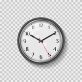 Round Quartz Analog Wall Clock. Minimalistic Modern Office Clock. Clock Face with Arabic numerals. Realistic Vector Art royalty free illustration Round Quartz Analog Wall Clock. Minimalistic Modern Office Clock. Clock Face with Arabic numerals. Realistic Vector Art royalty free illustration