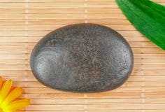 A round smouth pebble surrounded Royalty Free Stock Photo A round smouth pebble surrounded Royalty Free Stock Photo