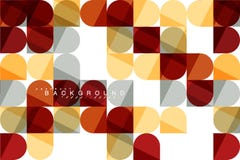 Round square geometric shapes on white, tile mosaic abstract background royalty free illustration Round square geometric shapes on white, tile mosaic abstract background royalty free illustration