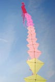 A row of kites in the sky royalty free stock images A row of kites in the sky royalty free stock images