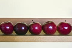 Row Of Apples Stock Photography