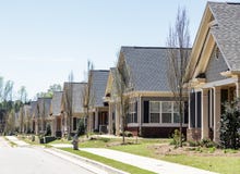 Row Of New Condo Townhouses Royalty Free Stock Images