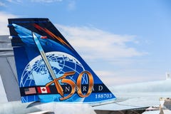 Royal Canadian Air Force (RCAF) CF-18, NORAD Tail Paint. Stock Photos Royal Canadian Air Force (RCAF) CF-18, NORAD Tail Paint. Stock Photos