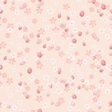 Roze rozenknoppen en kleine witte bloemen op koraalachtergrond stock illustratie Roze rozenknoppen en kleine witte bloemen op koraalachtergrond stock illustratie