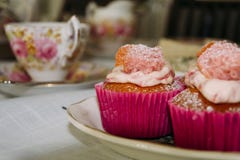 Roze theekransje stock foto Roze theekransje stock foto