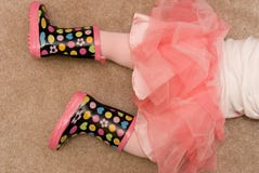 Rubber Boots And Tutu Royalty Free Stock Photo