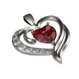 Ruby Heart Necklace auf weißem Hintergrund vektor abbildung Ruby Heart Necklace auf weißem Hintergrund vektor abbildung