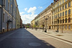 Rue de Malaya Konyushennaya à St Petersburg photographie stock Rue de Malaya Konyushennaya à St Petersburg photographie stock