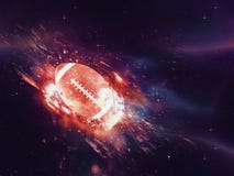 Rugby Ball Flies Royalty Free Stock Photos