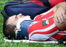Rugby player injury Royalty Free Stock Images Rugby player injury Royalty Free Stock Images