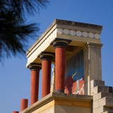 Ruinas del palacio de Knossos fotografía de archivo Ruinas del palacio de Knossos fotografía de archivo