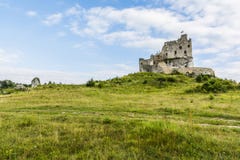 Ruined Mirow Castle in Poland. royalty free stock images Ruined Mirow Castle in Poland. royalty free stock images