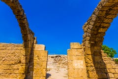 Ruinen von altem Caesarea Stockfotografie Ruinen von altem Caesarea Stockfotografie