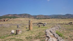 Ruins and ruins of the ancient city, Hierapolis near Pamukkale, Turkey stock images Ruins and ruins of the ancient city, Hierapolis near Pamukkale, Turkey stock images