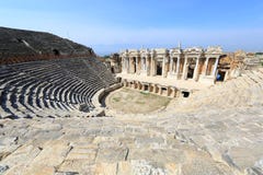 Ruins Of Theater In Ancient Hierapolis, Turkey Stock Photos Ruins Of Theater In Ancient Hierapolis, Turkey Stock Photos