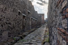 ruins of Pompeji city near neapel, italy
