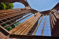 Ruins of the roofless German church Klosterkirche in the central Berlin Royalty Free Stock Photo Ruins of the roofless German church Klosterkirche in the central Berlin Royalty Free Stock Photo