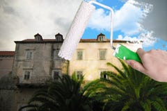 Rullo di vernice con i campioni della vernice
