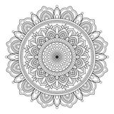 Rund modell i form av mandalaen för henna, Mehndi, tatuering, garnering Dekorativ prydnad i etnisk orientalisk stil vektor illustrationer Rund modell i form av mandalaen för henna, Mehndi, tatuering, garnering Dekorativ prydnad i etnisk orientalisk stil vektor illustrationer