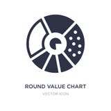 rund värdediagramsymbol på vit bakgrund Enkel beståndsdelillustration från affärs- och analyticsbegrepp stock illustrationer rund värdediagramsymbol på vit bakgrund Enkel beståndsdelillustration från affärs- och analyticsbegrepp stock illustrationer