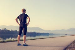 Runner on the start of distation Stock Photo Runner on the start of distation Stock Photo