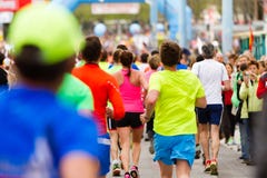 Running crowd at the marathon royalty free stock photo Running crowd at the marathon royalty free stock photo