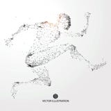 Running Man, points, lines and connected to form, illustration. royalty free illustration Running Man, points, lines and connected to form, illustration. royalty free illustration