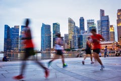 Running Singapore Stock Image