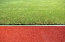Running Track And Green Field Royalty Free Stock Photos Running Track And Green Field Royalty Free Stock Photos