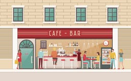 runt om nya bönakaffekoppar shoppa royaltyfri illustrationer runt om nya bönakaffekoppar shoppa royaltyfri illustrationer