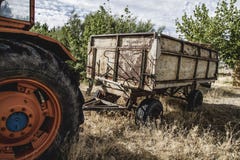 rural, old agricultural tractor abandoned in a farm field Stock Images rural, old agricultural tractor abandoned in a farm field Stock Images
