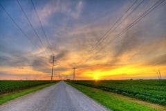 Rural Sunset Royalty Free Stock Photography Rural Sunset Royalty Free Stock Photography