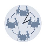 Rusa datummärkningen, begreppsvektorillustrationen som isoleras på vit bakgrund royaltyfri illustrationer Rusa datummärkningen, begreppsvektorillustrationen som isoleras på vit bakgrund royaltyfri illustrationer