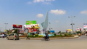 Rush hour traffic at Chan Da Qila square Gujranwala Stock Photo Rush hour traffic at Chan Da Qila square Gujranwala Stock Photo