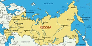 Rusland - kaart royalty-vrije illustratie Rusland - kaart royalty-vrije illustratie