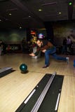 Russia,Krasnodar 19 November 2018-a man playing bowling in the shopping and entertainment center royalty free stock photo Russia,Krasnodar 19 November 2018-a man playing bowling in the shopping and entertainment center royalty free stock photo