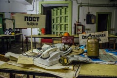 Russia, Voronezh - CIRCA 2017: Abandoned underground bomb shelter. royalty free stock photography Russia, Voronezh - CIRCA 2017: Abandoned underground bomb shelter. royalty free stock photography