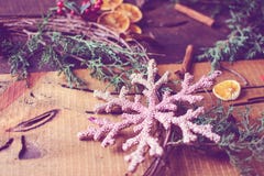 Rustic Christmas Wreath cozy holiday home Christmas card stock image Rustic Christmas Wreath cozy holiday home Christmas card stock image