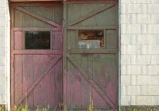 Rustic Garage Doors Stock Photography