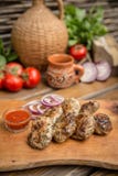 Rustic Oven baked beef cutlets stock images Rustic Oven baked beef cutlets stock images
