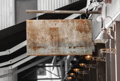 Rusty outdoor business signage mockup to add company logo Stock Images Rusty outdoor business signage mockup to add company logo Stock Images