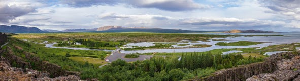 Rutt Island Skandinavien för guld- cirkel för Thingvellir nationalparkpanorama turist- arkivbilder Rutt Island Skandinavien för guld- cirkel för Thingvellir nationalparkpanorama turist- arkivbilder