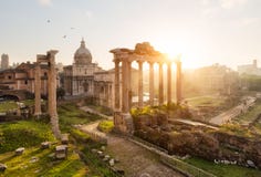 Ruínas romanas em Roma, fórum Ruínas romanas em Roma, fórum